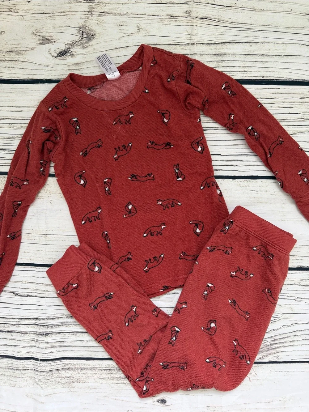 Modern Moments by Gerber Kids Red Fox Print Soft Long Sleeve Pajama Set - 5T